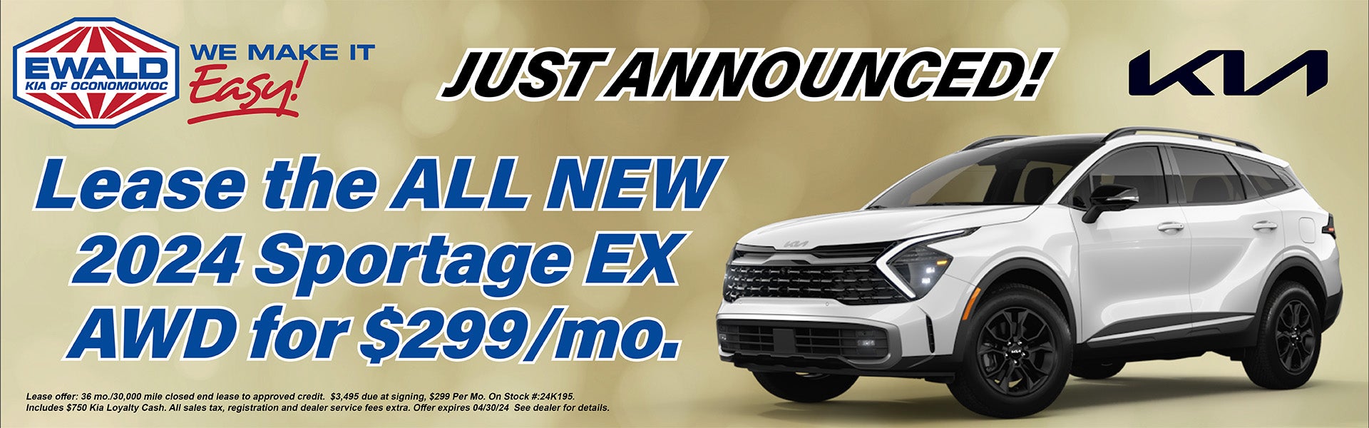 Save on the Sportage EX